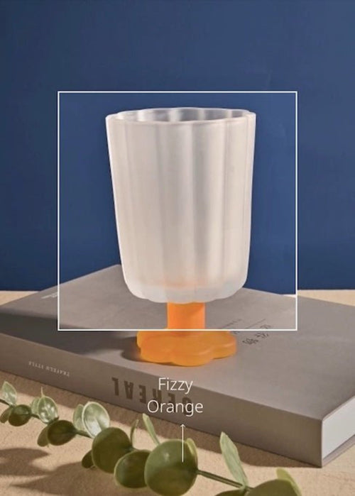 Hand Blown Petal Goblets - Cute Whimsical Colored Wine Glasses