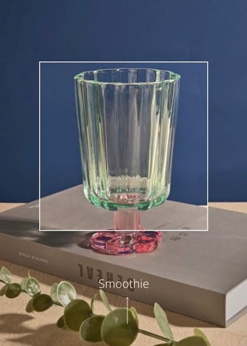 Hand Blown Petal Goblets - Cute Whimsical Colored Wine Glasses