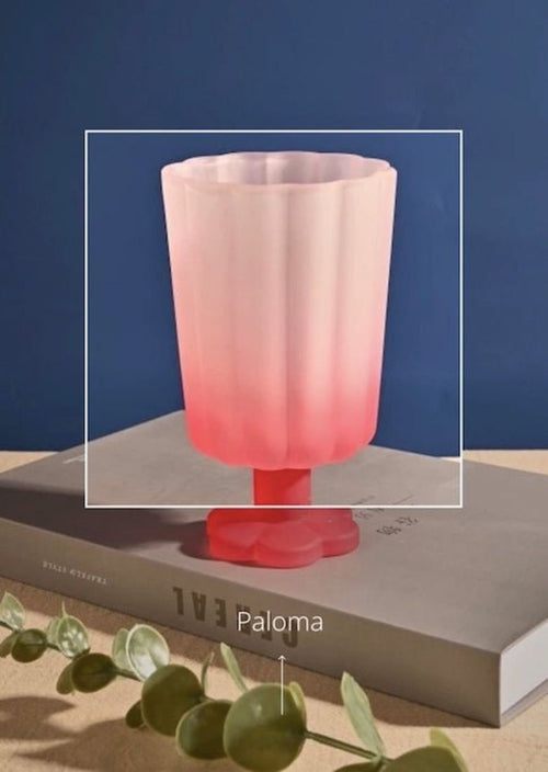 Hand Blown Petal Goblets - Cute Whimsical Colored Wine Glasses