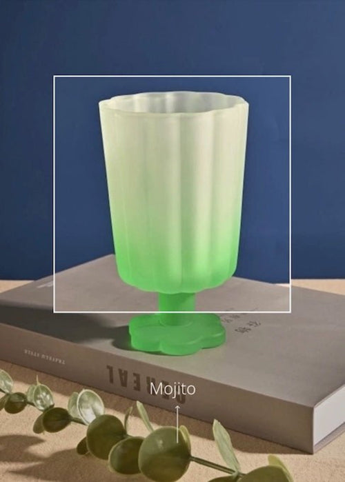 Hand Blown Petal Goblets - Cute Whimsical Colored Wine Glasses