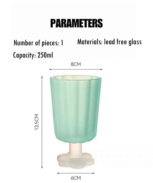 Hand Blown Petal Goblets - Cute Whimsical Colored Wine Glasses