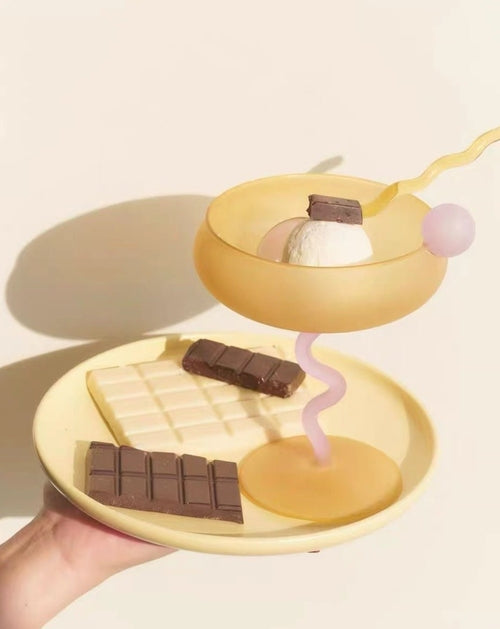 Jelly Bean Wine Glass Set - Whimsical Eclectic Dopamine Cocktail Coupe